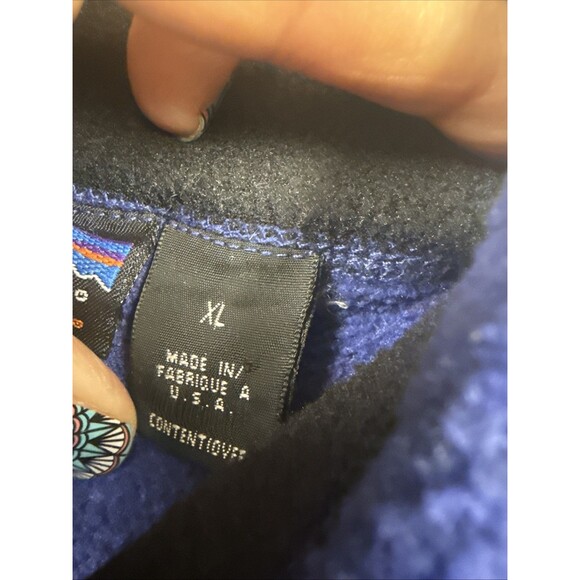 Patagonia Synchilla Fleece Vest XL Men’s Blue with Blue Trim Vintage. USA - Picture 4 of 7